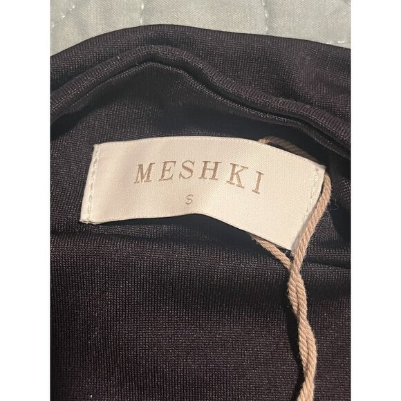 Meshki Heidi Dress Small Black Scoop Neck Backless Maxi Dress Stretch NWT - Picture 8 of 14